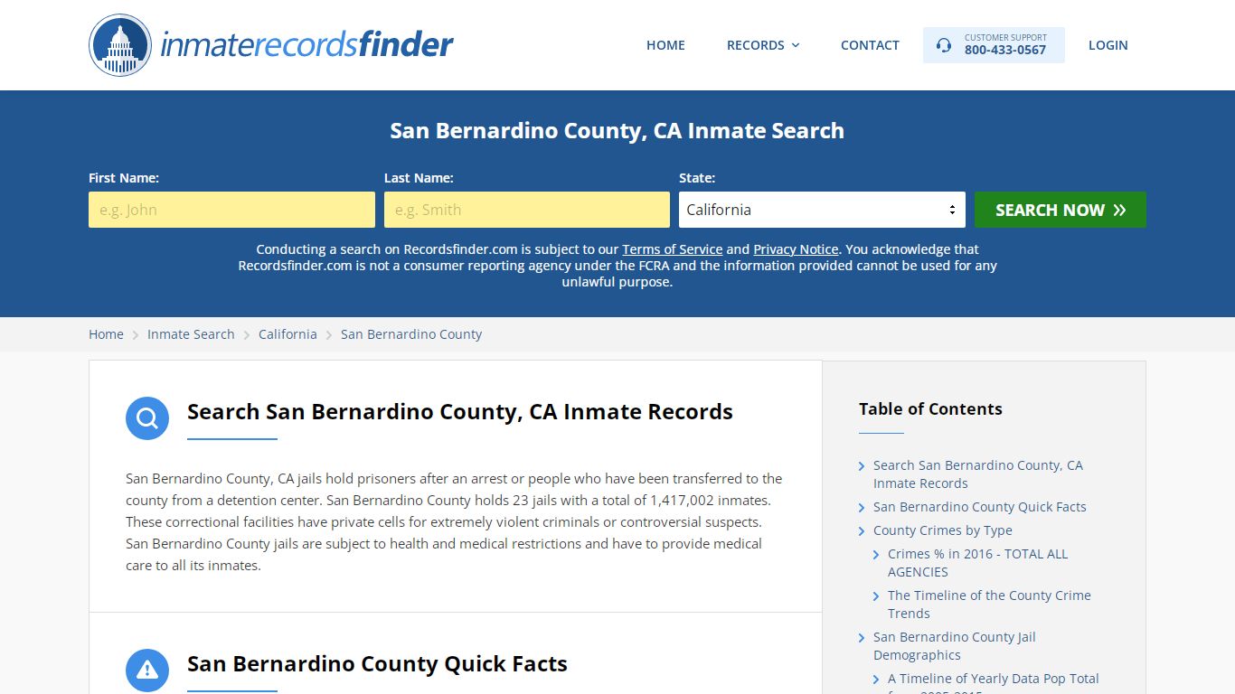 San Bernardino County, CA Inmate Lookup & Jail Records Online
